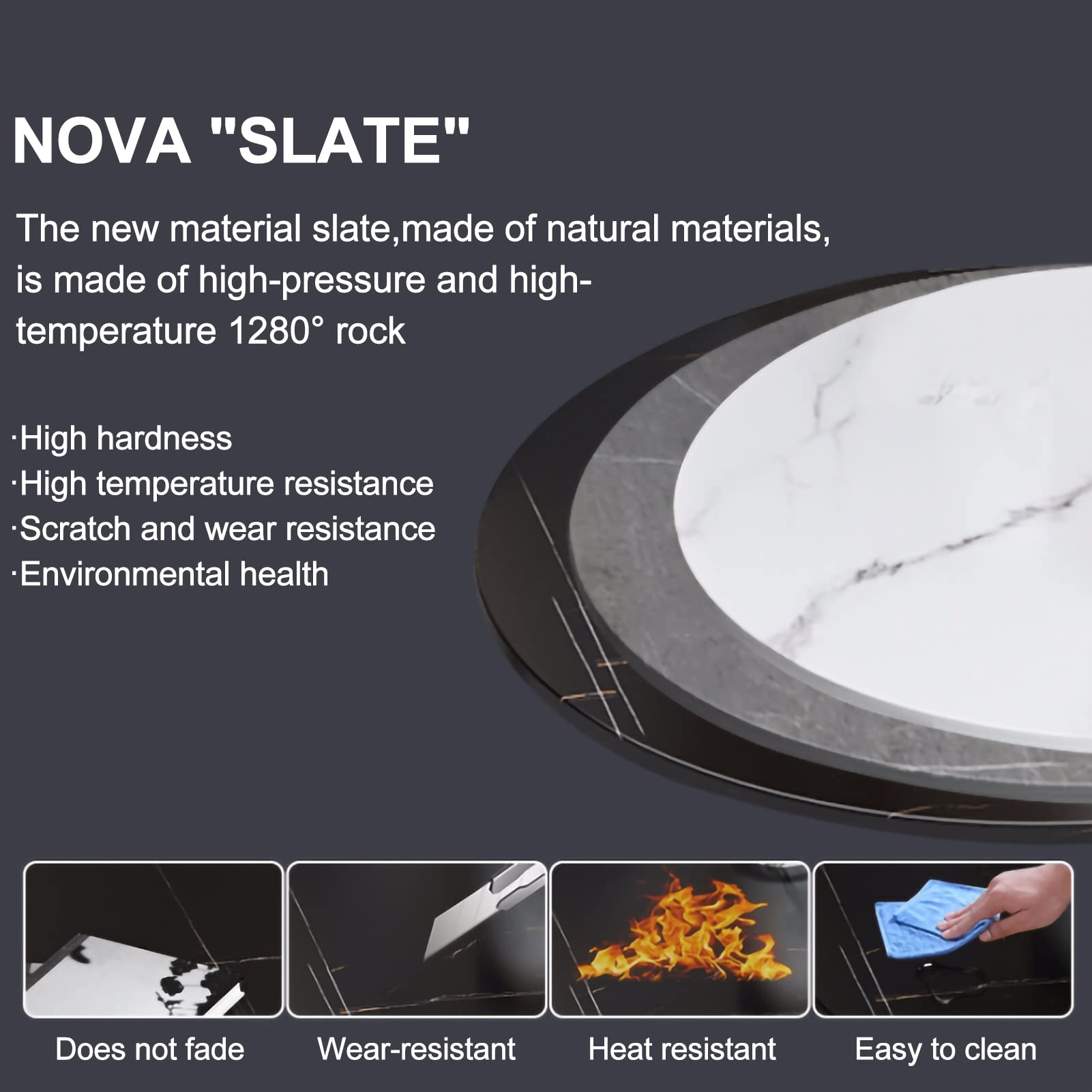 【Furniture】Round Coffee Table Set of 2, Nesting Side End Table Set with Drawer Storage