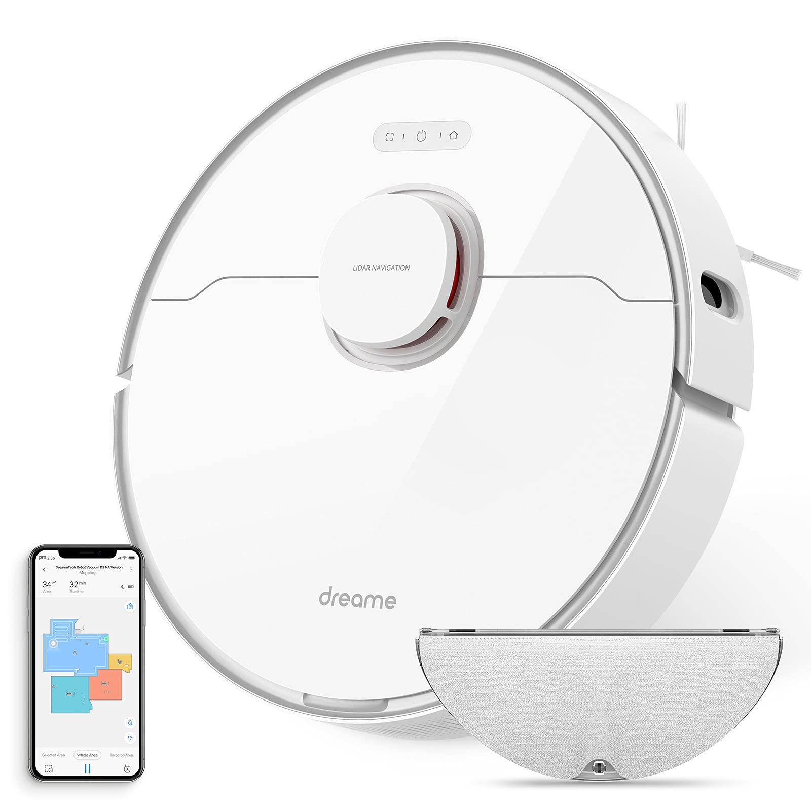 【Appliances】Robot Vacuum, Robotic Vacuum with 4000Pa Strong Suction for Pet Hair, Carpets Hard Floor