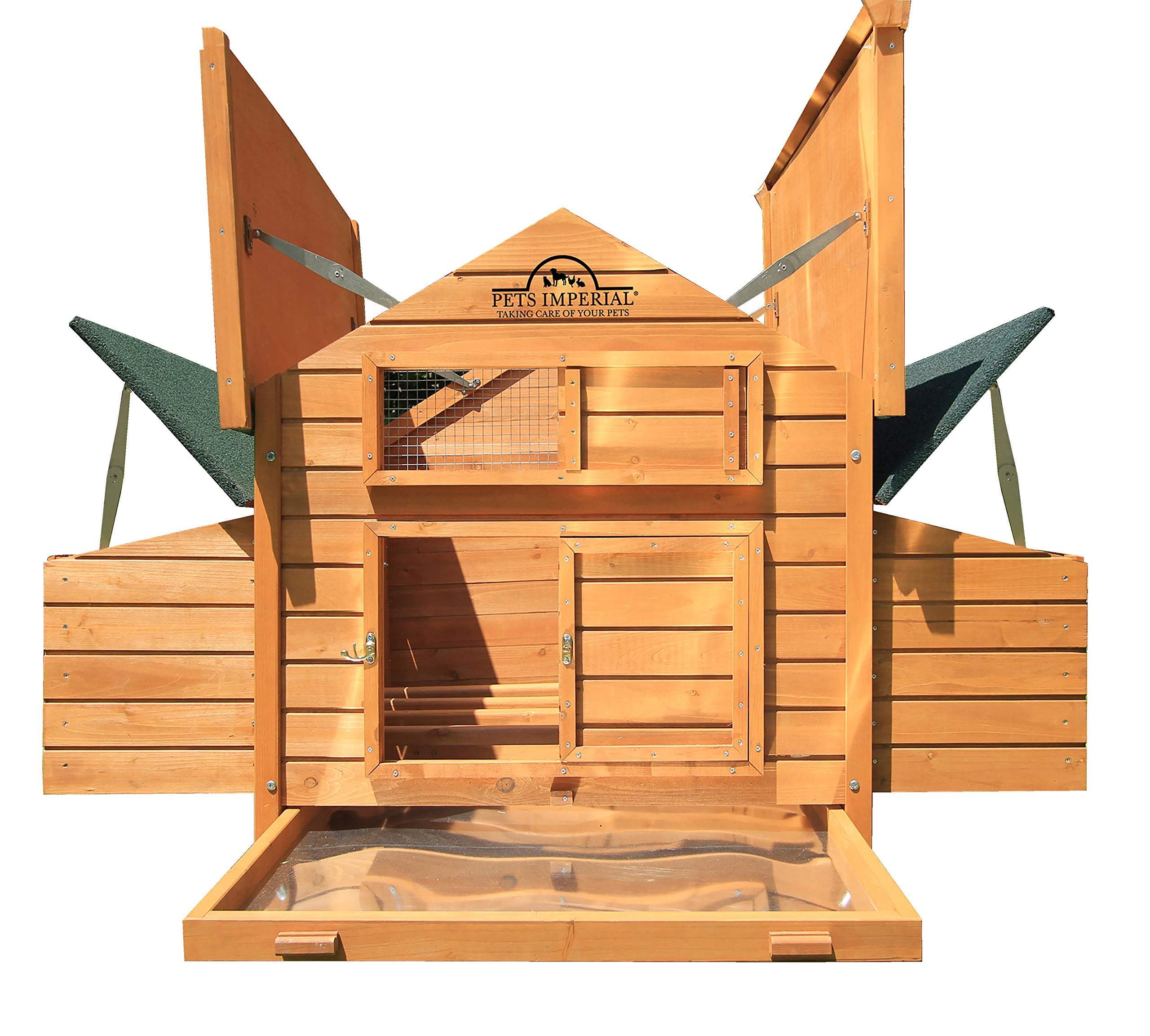 【Pet】Double Savoy Large Chicken Coop with 2 Nest Boxes Suitable Up to 10 Small Birds