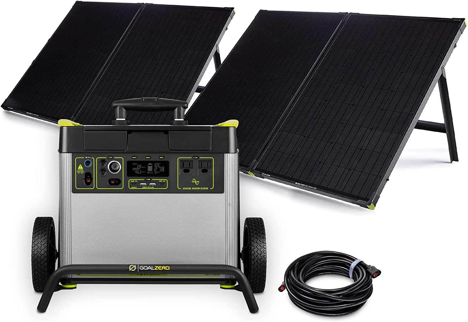 Goal Zero Yeti 1000 Core + Ranger 300 Briefcase Solar Generator for Camping, Tailgating, and Emergency Power