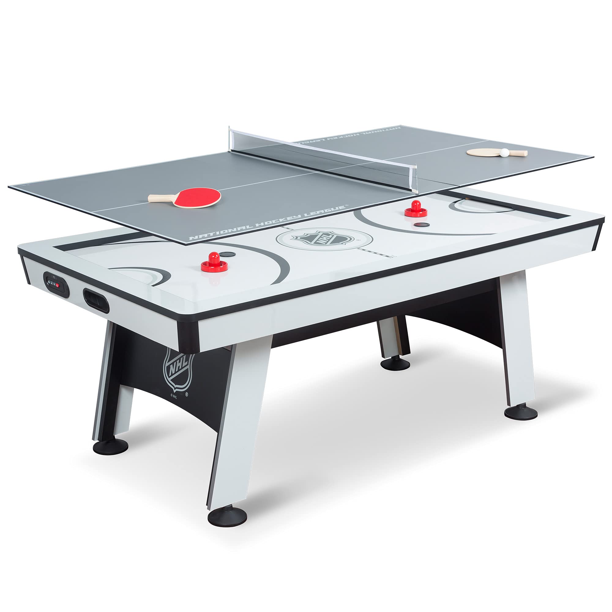 【Sports&Outdoors】Multi-Game Tables, Play 2-in-1 Air Hockey Table with Table Tennis Top