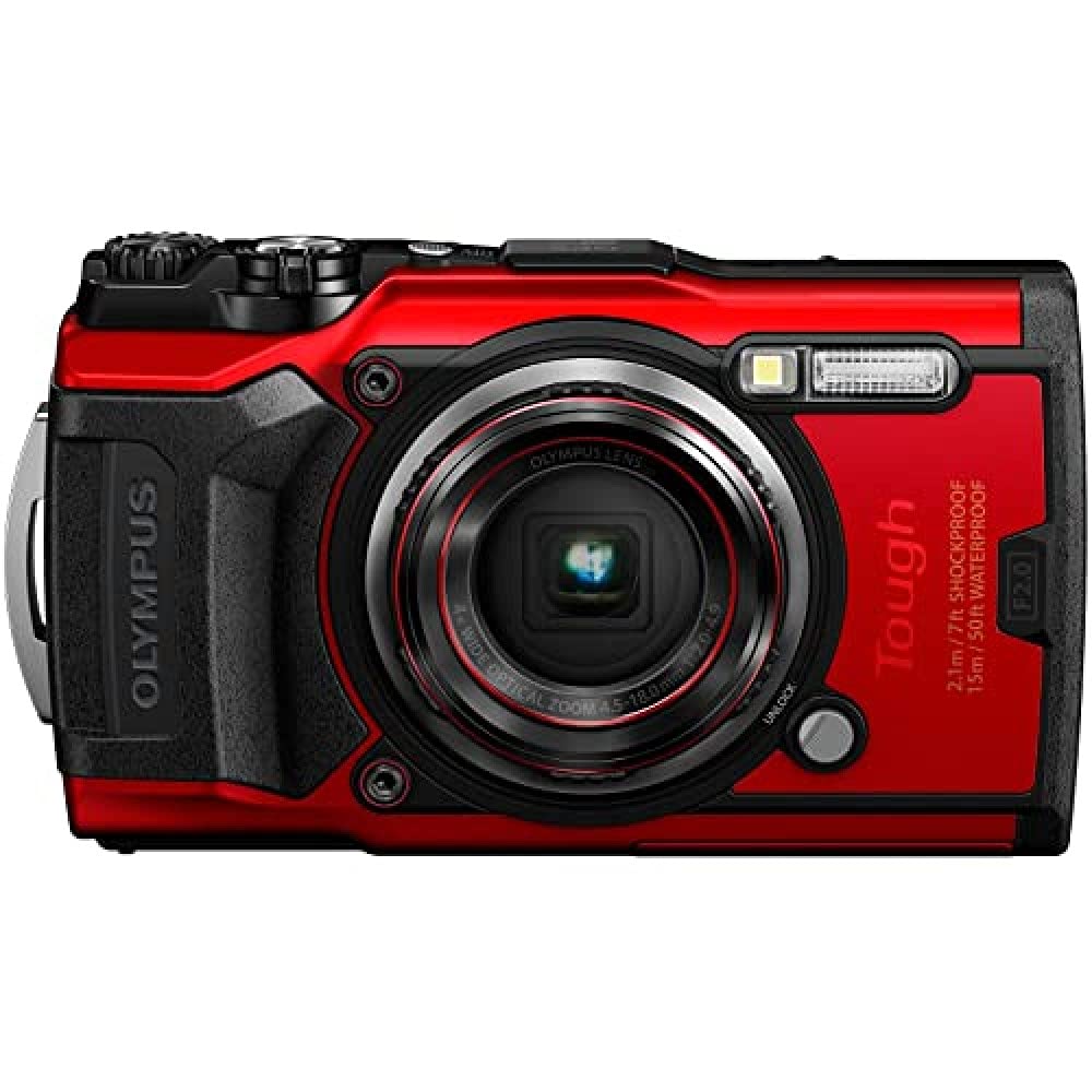 【Electronics】OLYMPUS Tough TG-6 Waterproof Camera, Red