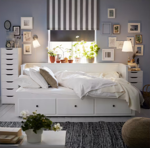 【Furniture】【BS】HEMNES Daybed Frame with 3 Drawers, with Mattress