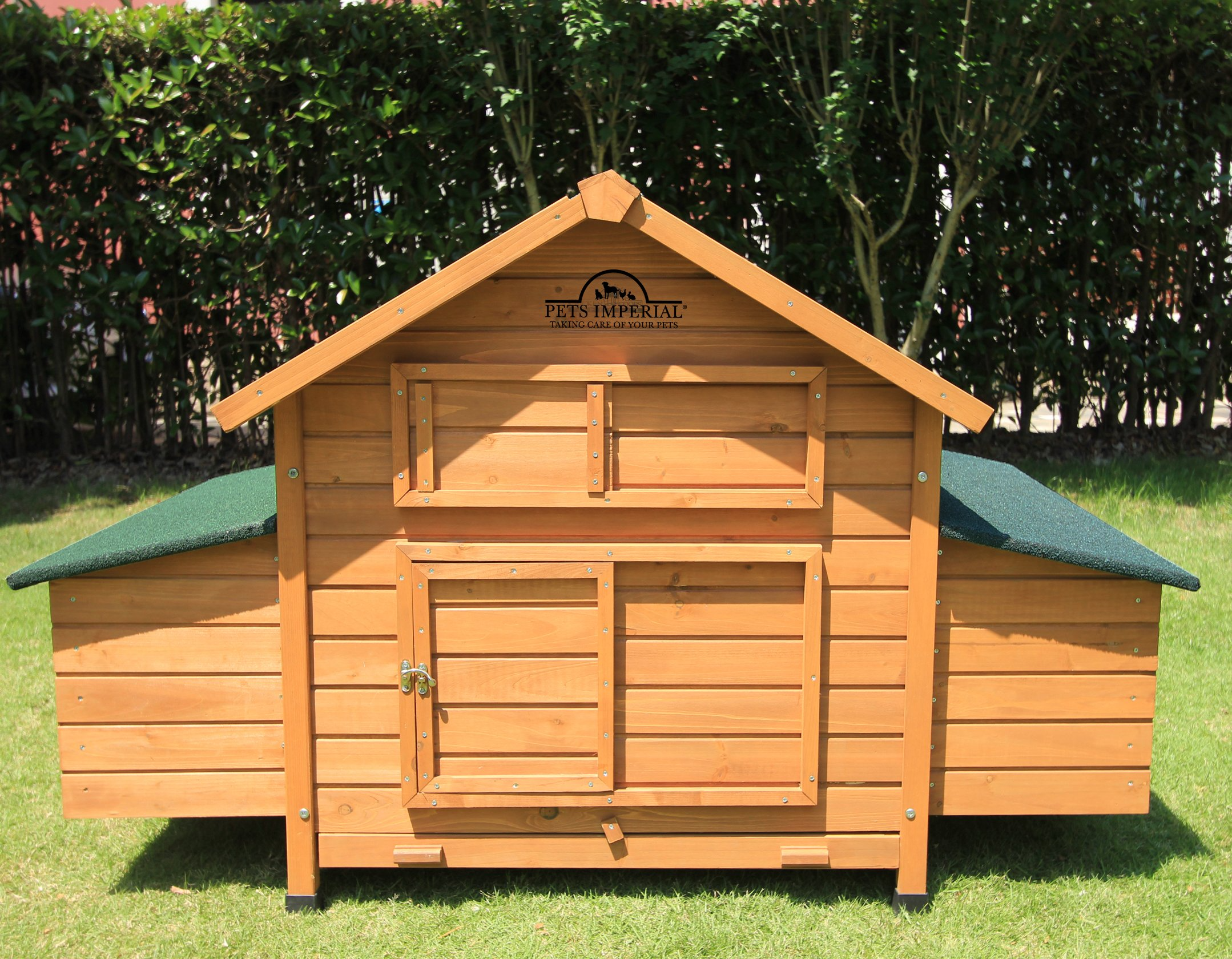 【Pet】Double Savoy Large Chicken Coop with 2 Nest Boxes Suitable Up to 10 Small Birds