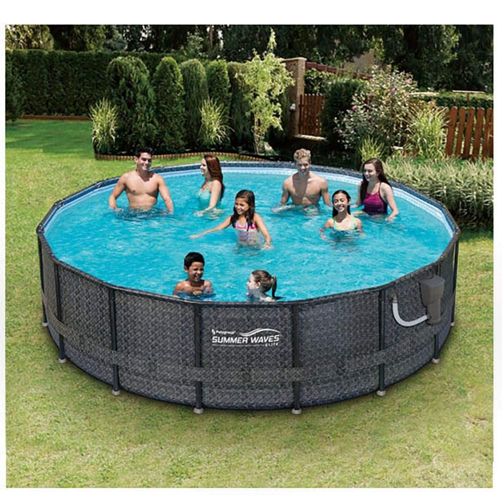 【Sports&Outdoors】16ft x 48in Above Ground Frame Outdoor Swimming Pool Set