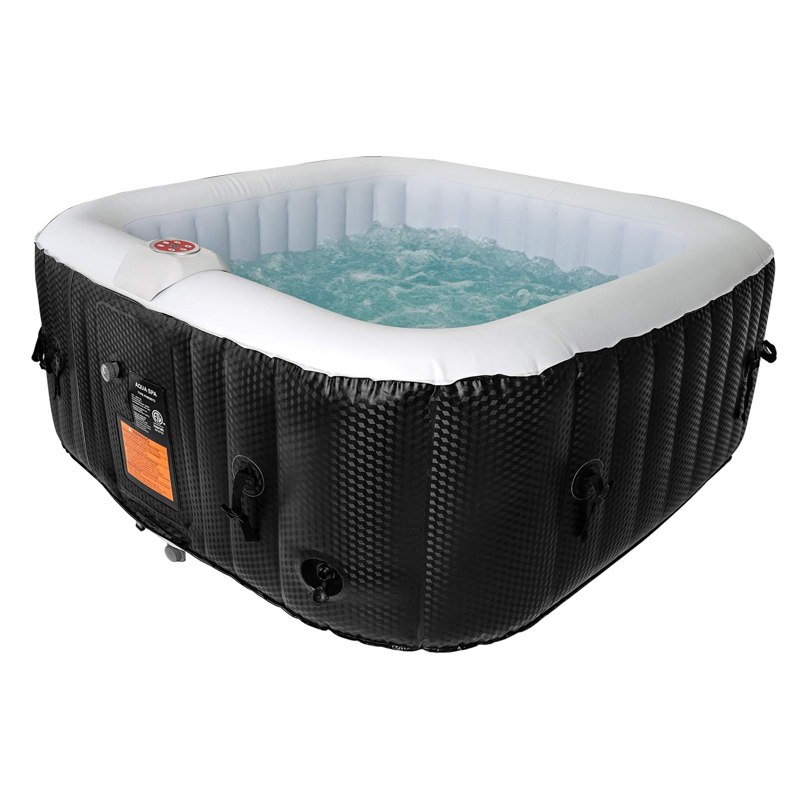 【Sports&Outdoors】Portable Hot Tub 61X61X26 Inch Air Jet Spa 2-3 Person Inflatable Outdoor Hot Tub Spa