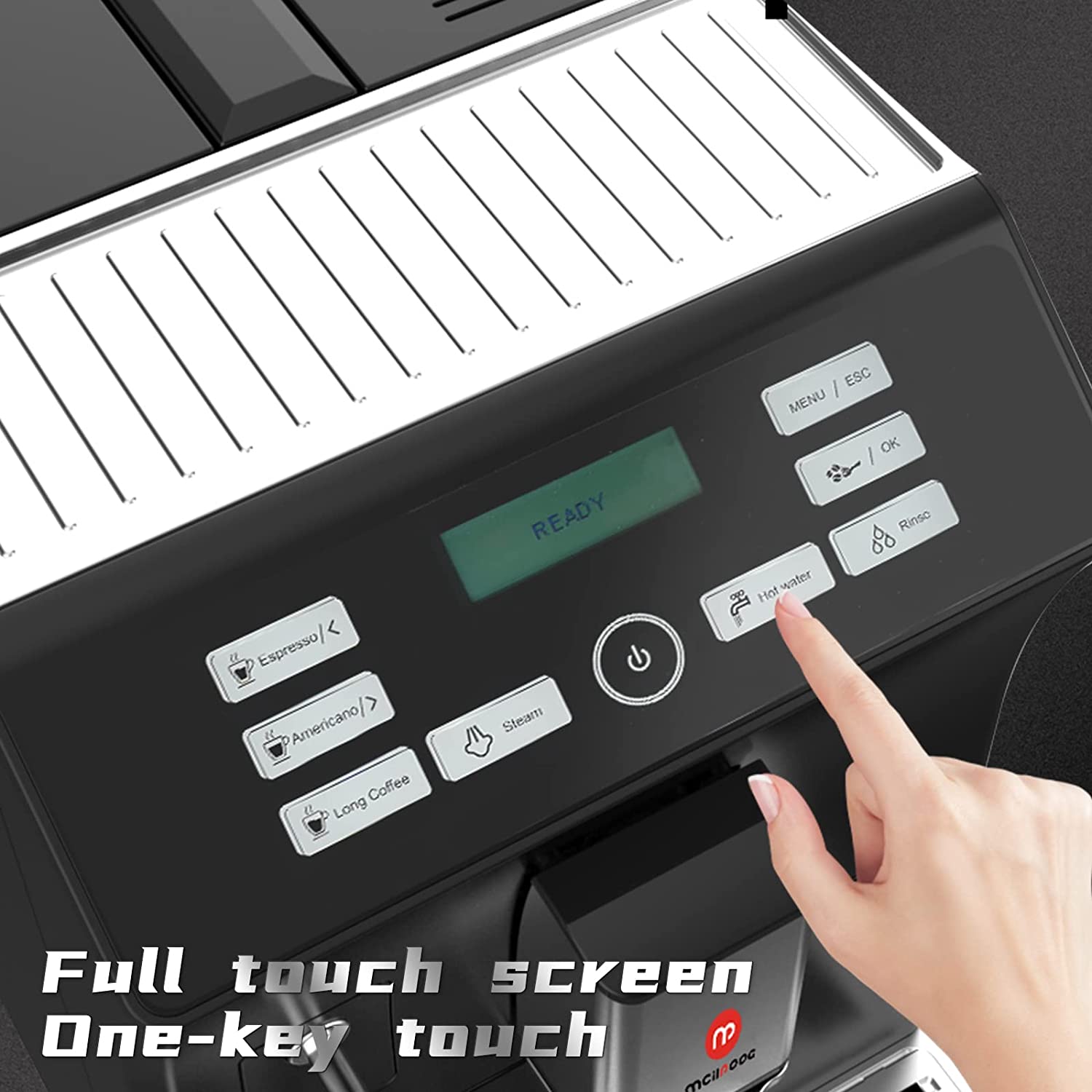 【Appliances】Super Fully Automatic Espresso Coffee Machine With Bean And Flour Dual-use Touch Screen
