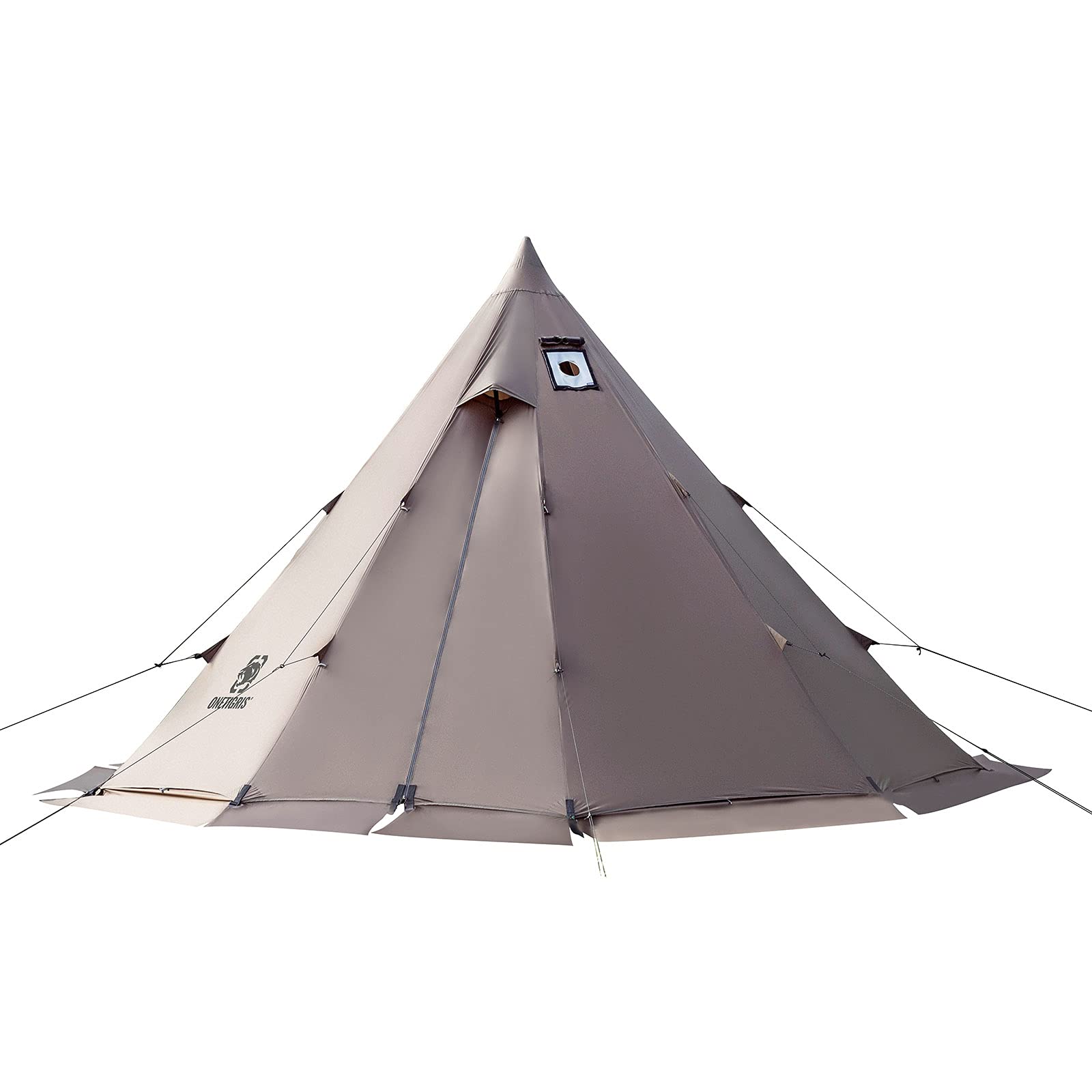 【Sports&Outdoors】Rock Fortress Hot Tent with Stove Jack Bushcraft Shelter, 4-6 Person, 4 Season Tipi Tent