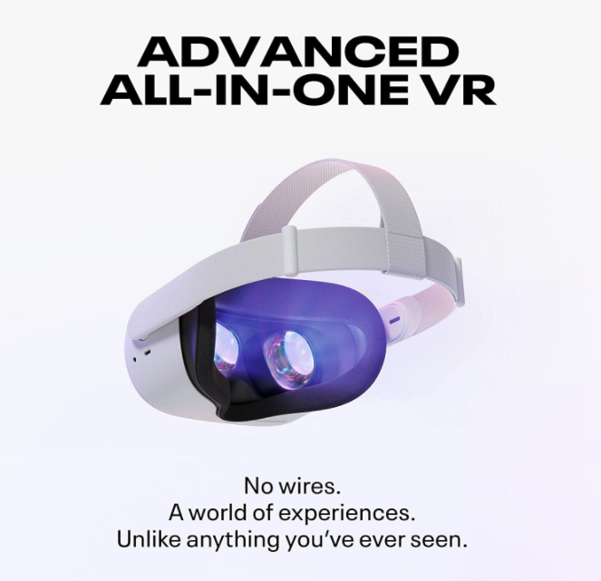 2021 Oculus Quest 2 All-In-One VR Headset 128GB, Touch Controllers