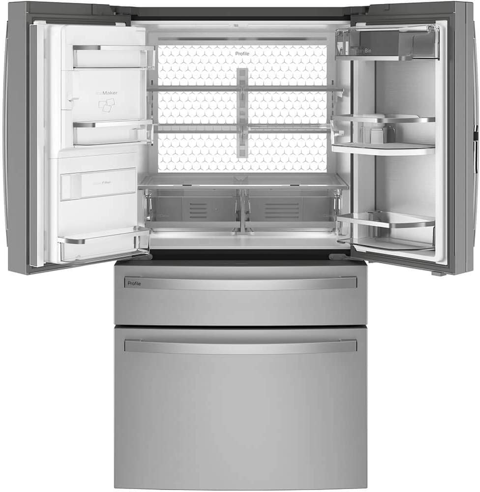 GE Profile PVD28BYNFS 36" 4-Door French Door Refrigerator with 27.6 cu. ft. Total Capacity in Fingerprint Resistant Stainless Steel