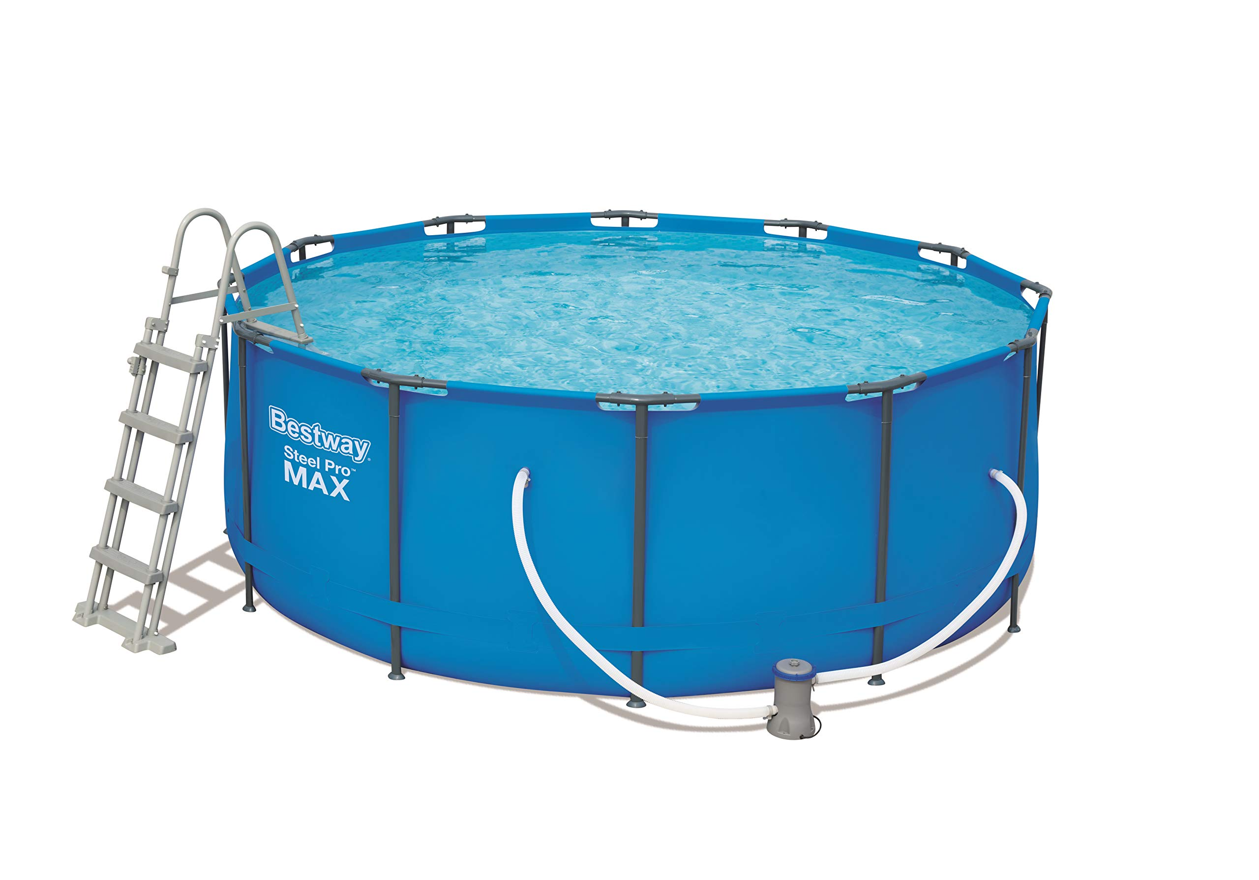 【Sports&Outdoors】Round Frame Swimming Pool with Filter, Steel Pro Max, 12ft