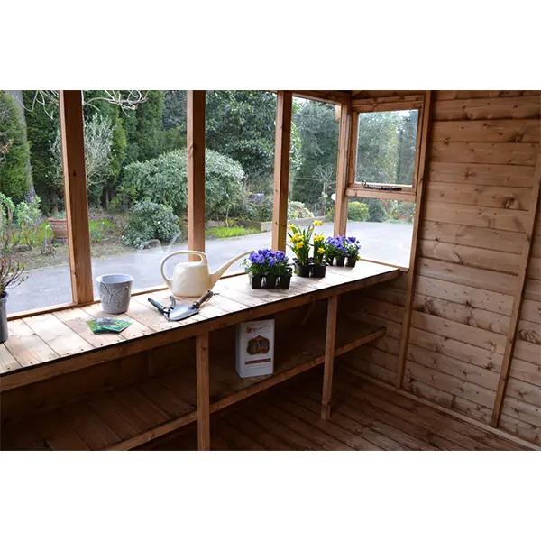 【Home&Garden】12 x 8 ft Garden Storage Shed Double Door Wooden Potting Shed Greenhouse