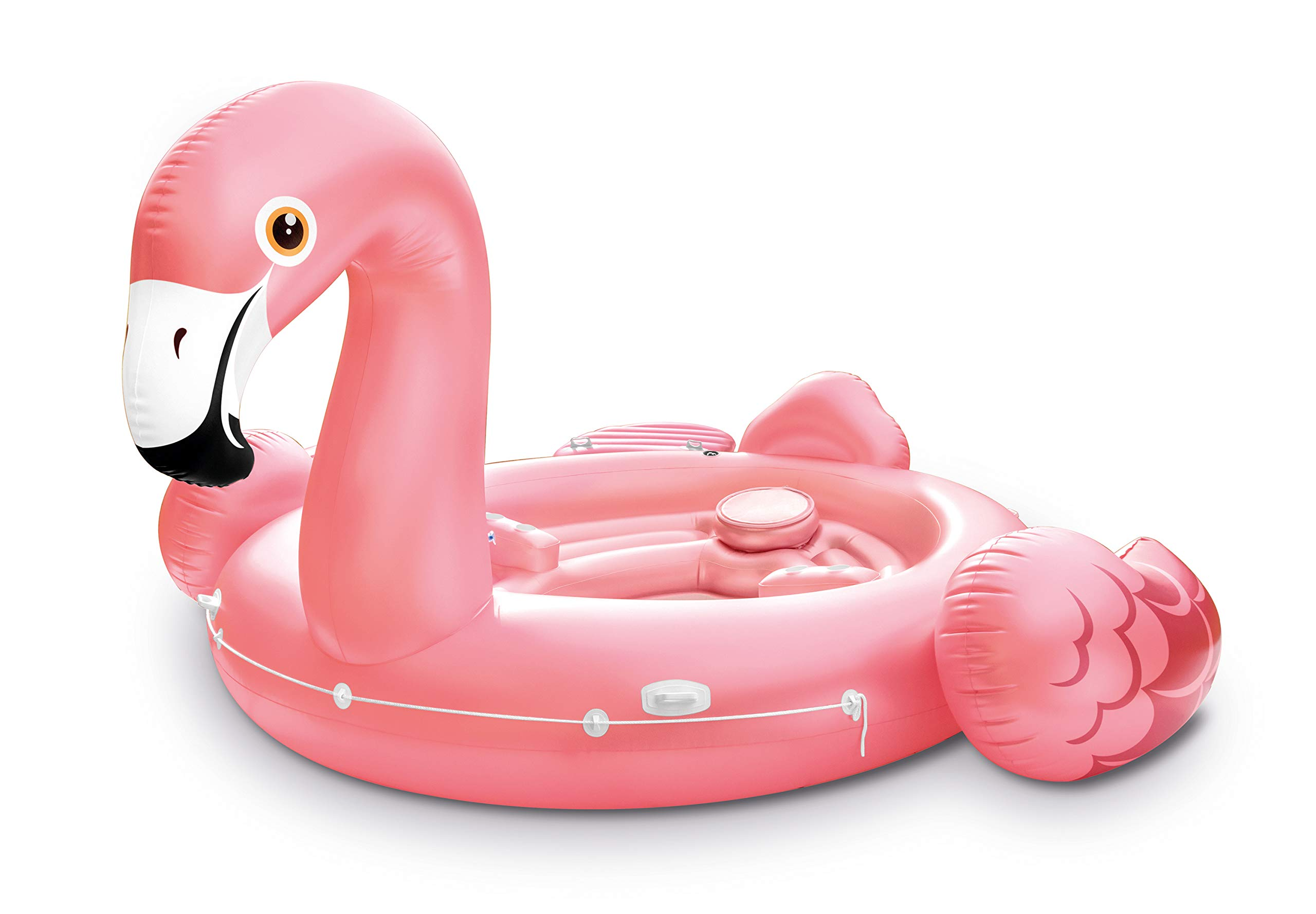 【Sports&Outdoors】Flamingo Party Island, Inflatable Island, 166in X 147in x 73in