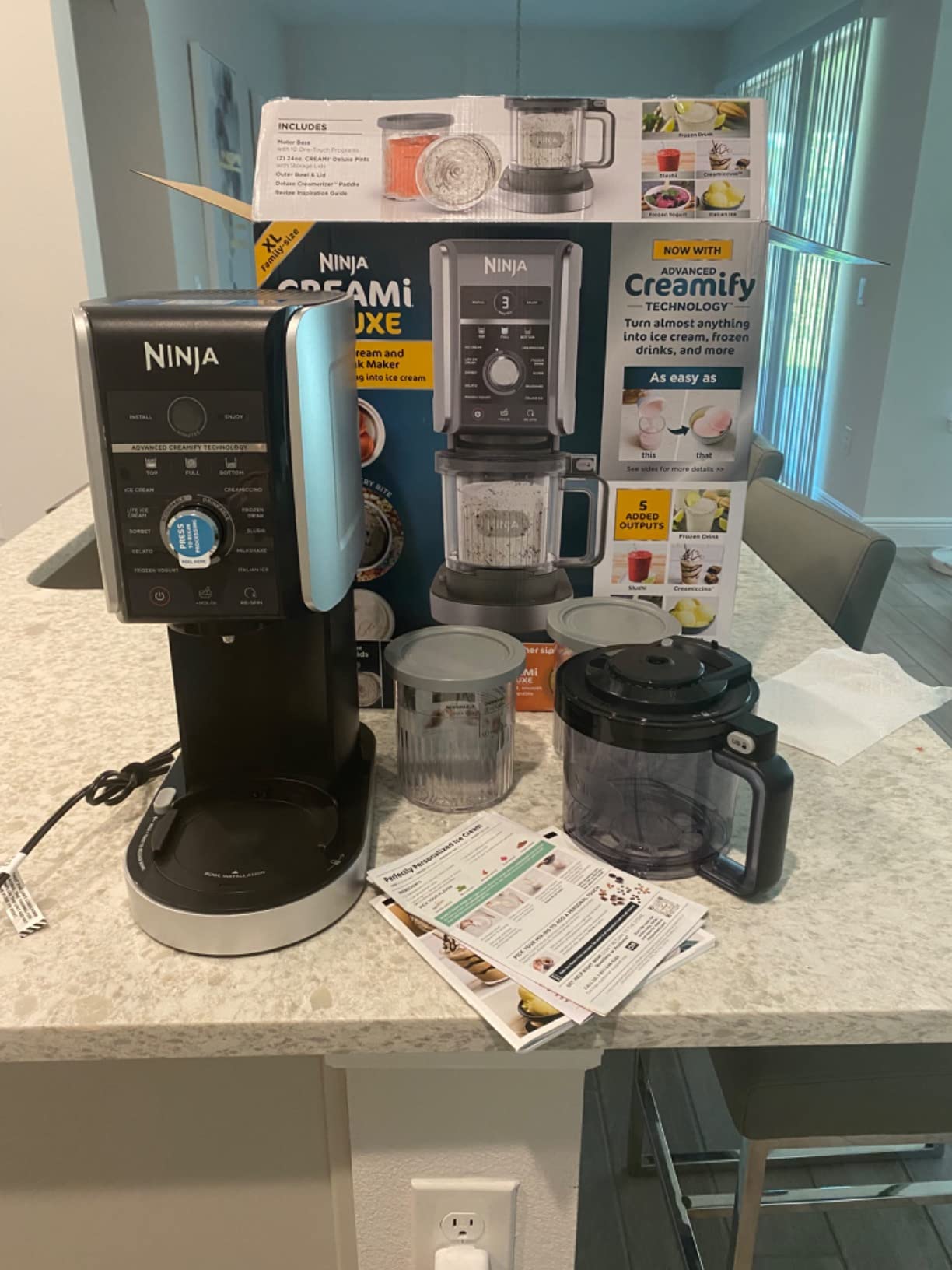 【Appliances】Ninja NC501 CREAMi Deluxe 11-in-1 Ice Cream & Frozen Treat Maker for Ice Cream, Sorbet, Milkshakes