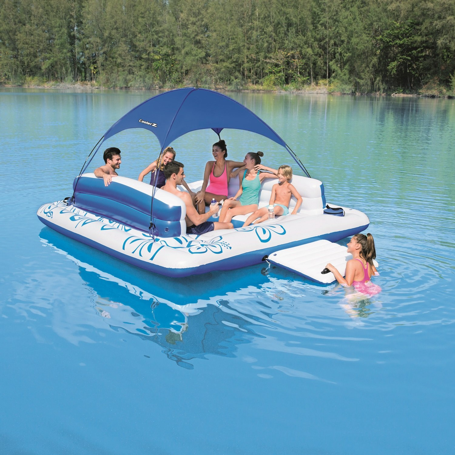 【Sports&Outdoors】CoolerZ Tropical Breeze II Inflatable Floating Island