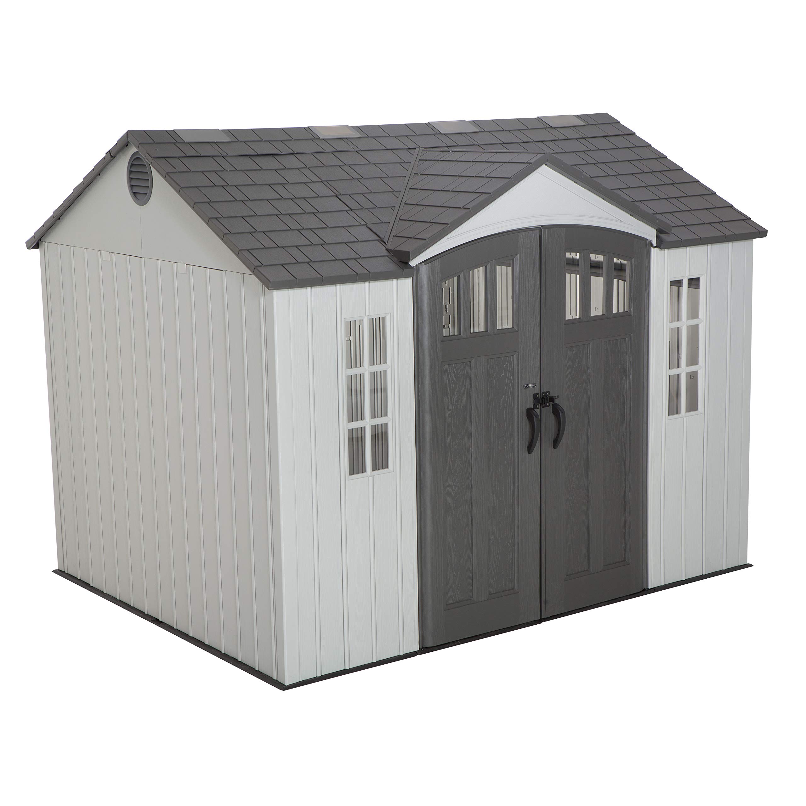 【Storage Shed】【BS】10 x 8 Ft. Outdoor Storage Shed, Gray