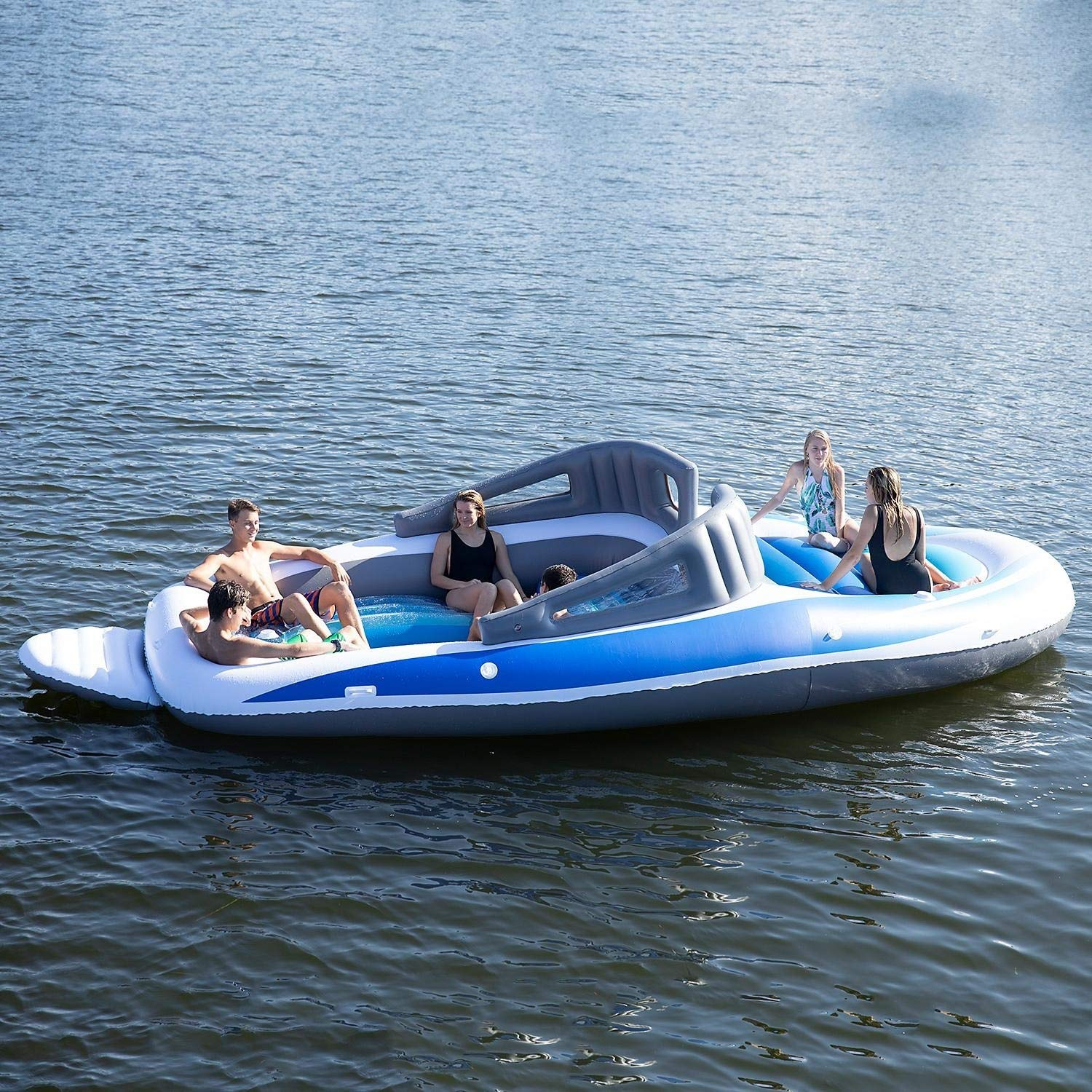 【Sports&Outdoors】6-Person Inflatable Bay Breeze Boat Island Party Island