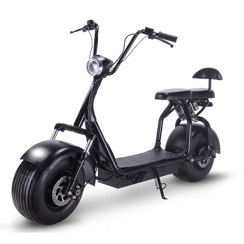 【Sports&Outdoors】Electric 60V 1000W Fat Tire Scooters, Adult Citycoco with 2 Seat Power Scooter